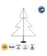 GLOBOSTAR® XMAS-TREE-SMALL Χριστουγεννιάτικο Διακοσμητικό Φωτιστικό LED 19,5W 780lm 360° AC 220-240V Αδιάβροχο IP65 Θερμό Λευκό 2700K - Μαύρο & Διάφανο - M102 x Π25 x Υ142cm - 2 Χρόνια Εγγύηση